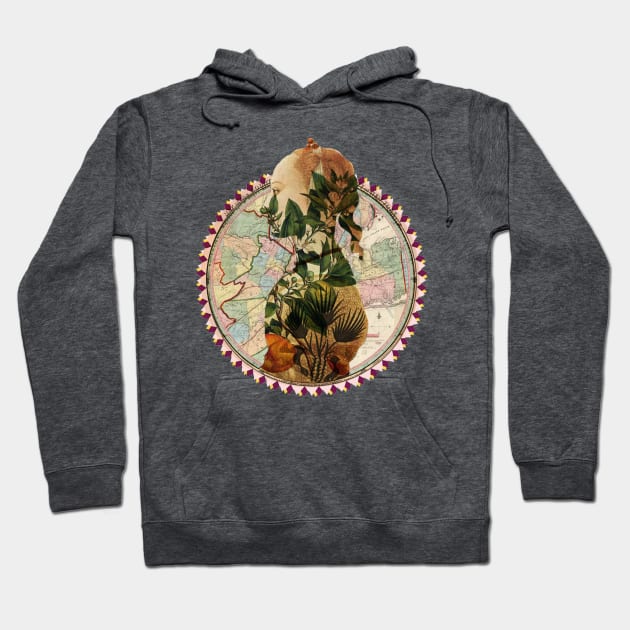 New York City Floral Map Hoodie by karenina